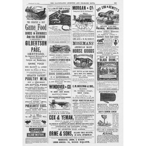 Victorian adverts horse - victorian,