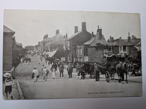 Vintage postcard high street - postcard,