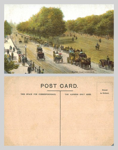 Vintage postcard rotten row - postcard,