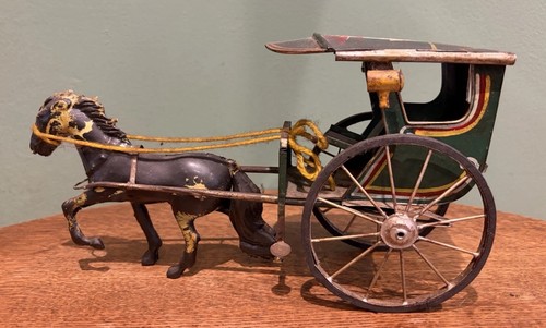 Vintage tin plate - carriage, and