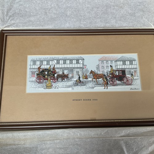 Vintage woven silk framed - woven,