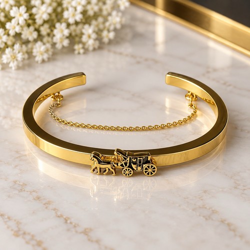 Coach signed gold - horse, &