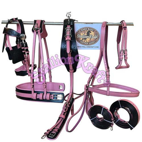 Black pink leather - pink,