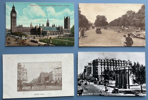 London postcards trams - trams, horse