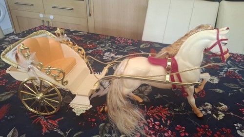 Vintage golden barbie carriage - vintage,