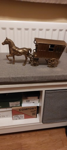 Brass horse and - , travelling