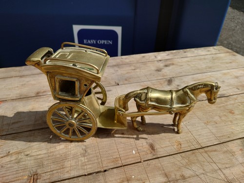 Vintage brass horse and - vintage,