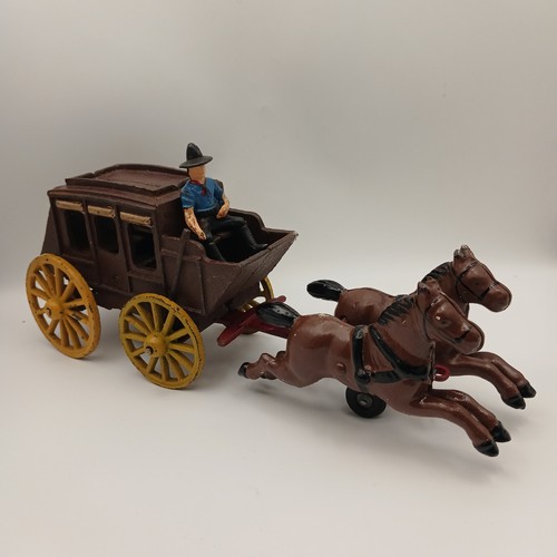 Vintage cast iron stagecoach - vintage,