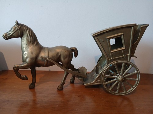 Vintage brass horse and